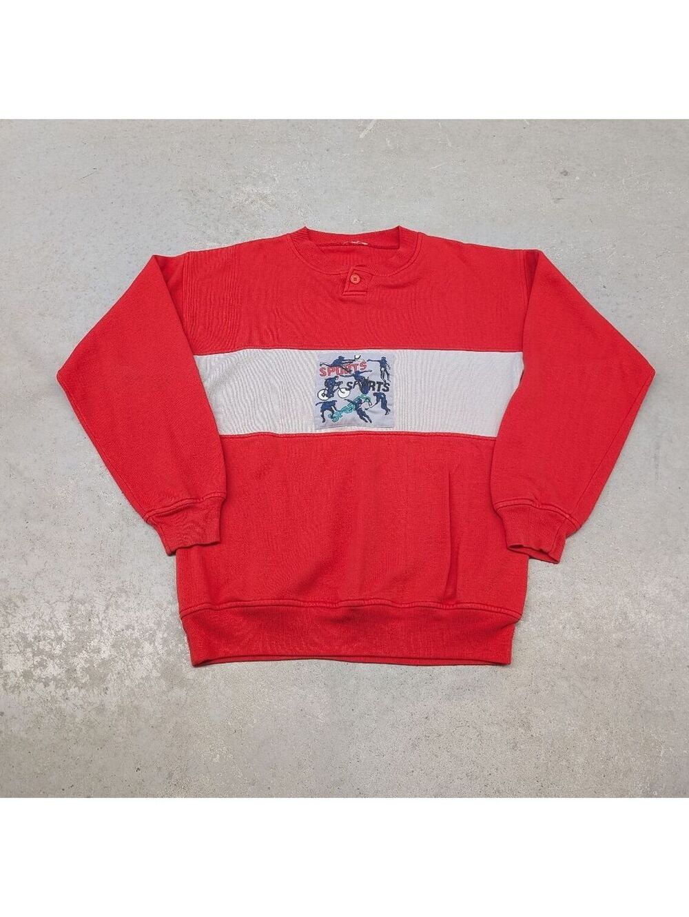 Vintage 80s Sports Olympics Red Soft Cotton Sweatshirt